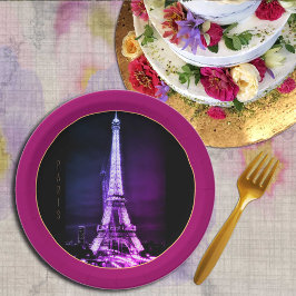 Plato De Papel Torre Eiffel y Surreal París Arte/Amo Francia BP