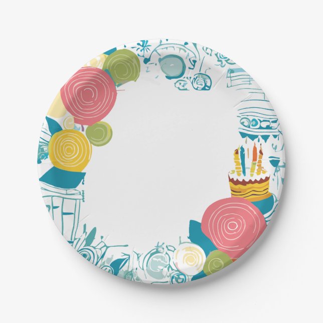 Plato De Papel torta (Anverso)