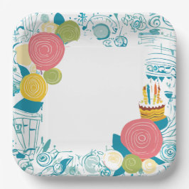 Plato De Papel torta