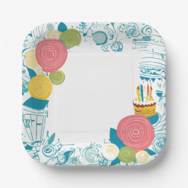 Plato De Papel torta