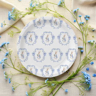 Plato De Papel Torta De Baby Shower De Conejo Caprichoso