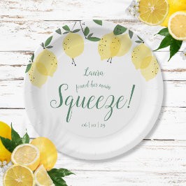 Plato De Papel Torta Nupcial de Limones Main Squeeze