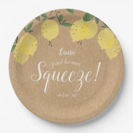 Plato De Papel Torta Nupcial de Limones Rustica Main Squeeze
