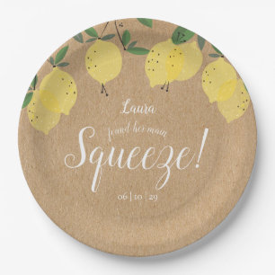 Plato De Papel Torta Nupcial de Limones Rustica Main Squeeze