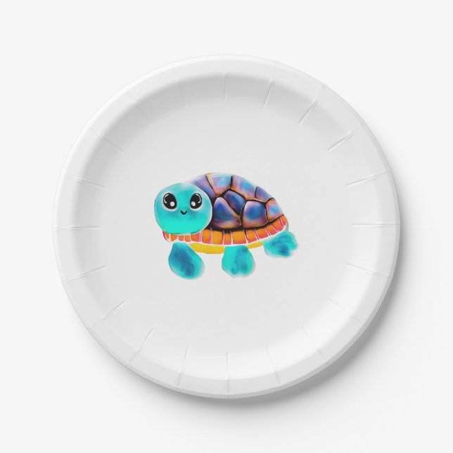 Plato De Papel Tortuga de pintura cáustica Copia (Anverso)