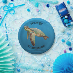 Plato De Papel Tortuga marina