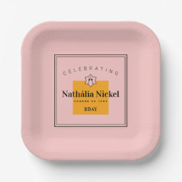 Plato De Papel Tosta de champaña