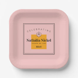 Plato De Papel Tosta de champaña