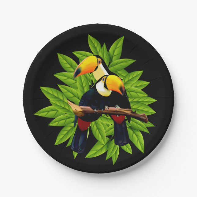 Plato De Papel Toucan Duo (Anverso)