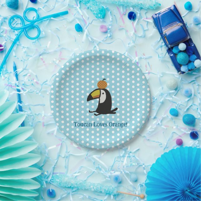 Plato De Papel Toucan Loves Orange (Fiesta)