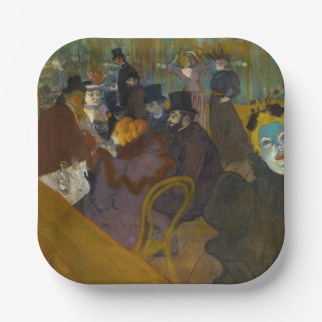 Plato De Papel Toulouse-Lautrec - En el Rojo (Anverso)