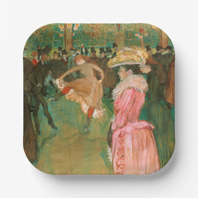 Plato De Papel Toulouse-Lautrec - En el Rouge, la danza (Anverso)