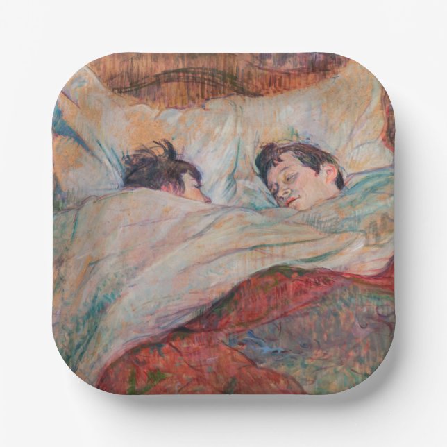 Plato De Papel Toulouse-Lautrec - La cama (Anverso)