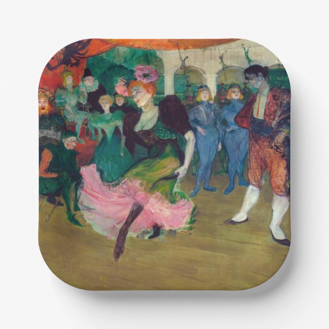 Plato De Papel Toulouse-Lautrec - Marcelle Lender, Dancing Bolero (Anverso)