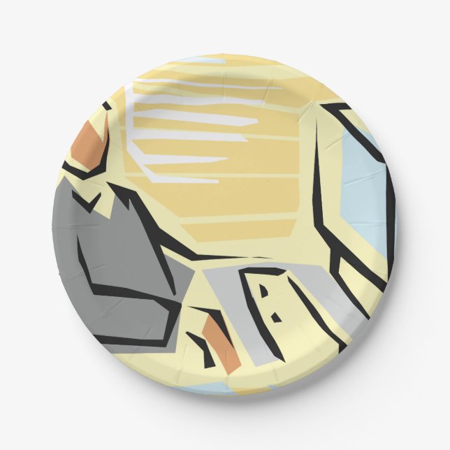 Plato De Papel Trabajar En Placas De Papel Informático (Anverso)