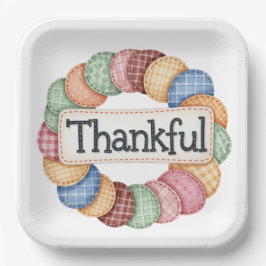 PLATO DE PAPEL TRABAJO DE PARCHO PASTEL FALL OTOMN AGRADECIMIENTO