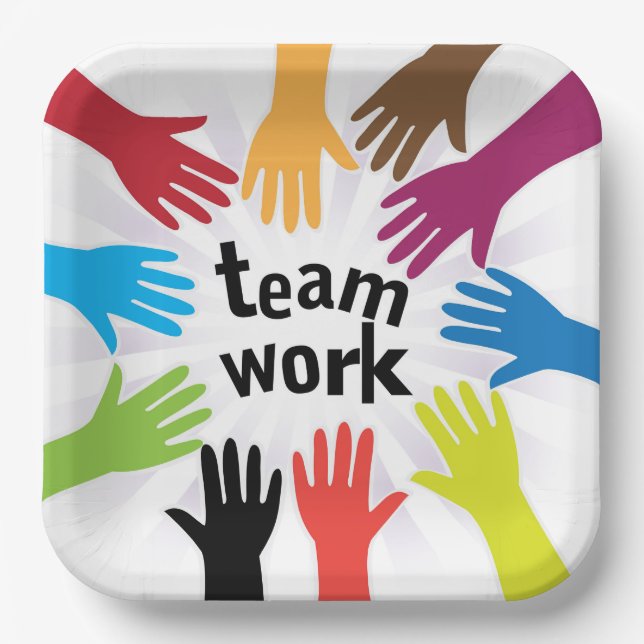 Plato De Papel TrabajoDeEquipo (Anverso)