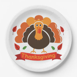 Plato De Papel Traditional Thanksgiving Design