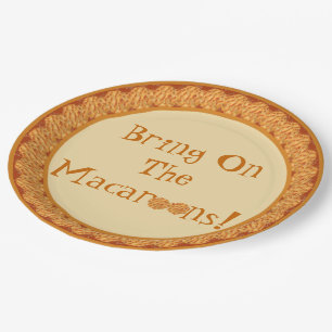 Plato De Papel ¡Traigan Los Macarons!Placa de papel