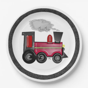 Plato De Papel Train Choo Choo