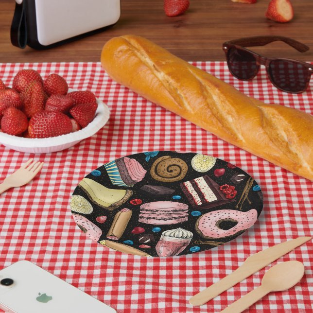 Plato De Papel Trajes dulces (Picnic)
