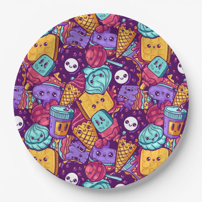 Plato De Papel Trajes dulces Placa de papel (Anverso)