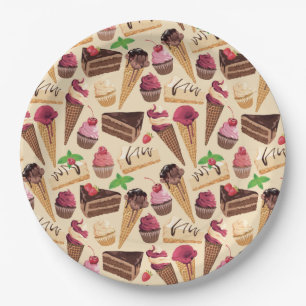 Plato De Papel Trajes dulces Placa de papel