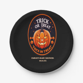 Plato De Papel Tramitar o tratar la placa de papel de Baby Shower