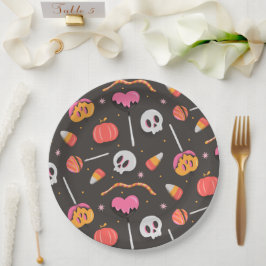 Plato De Papel Tratamientos de Halloween