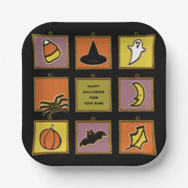 Plato De Papel Trato personalizado de Halloween