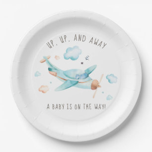 Plato De Papel Travel Toy Airplane Boy Baby Shower