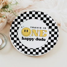 TRAVIS One Happy Dude Smile Face Cumpleaños