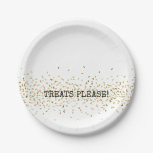 Plato De Papel TREATOS DE Halloween Fall Fest, POR FAVOR, DRONES 