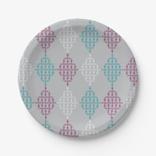 Plato De Papel Treble Clef Diamonds