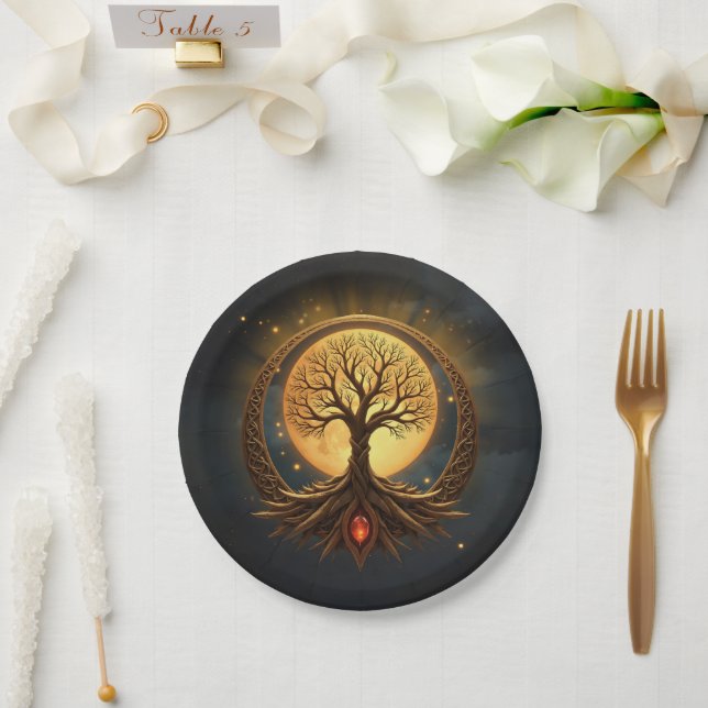 Plato De Papel Tree of Life – Moonlit Enlightenment (Boda)