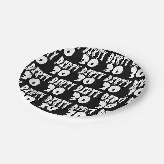 Plato De Papel Treinta Años Sucios Treinta Y Treinta (Angular)