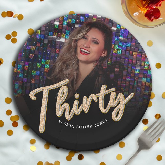 Plato De Papel Treinta y trescientos años personalizado guión de  (Subido por el creador)