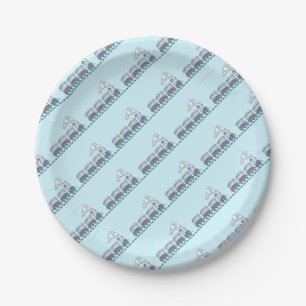 Plato De Papel Tren de juguete