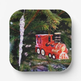 Plato De Papel Tren y ciclo