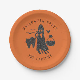 Plato De Papel Trendy Cute Cat Ghost Poison Botes de veneno Bats