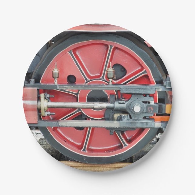 PLATO DE PAPEL TRENES DE VAPOR (Anverso)