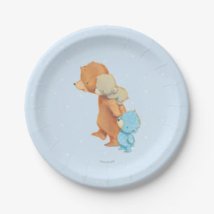 Plato De Papel Tres amigos adorables del oso