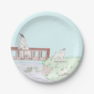 Plato De Papel Tres Billy Goats Gruff 