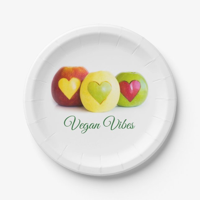 Plato De Papel Tres manzanas (Anverso)