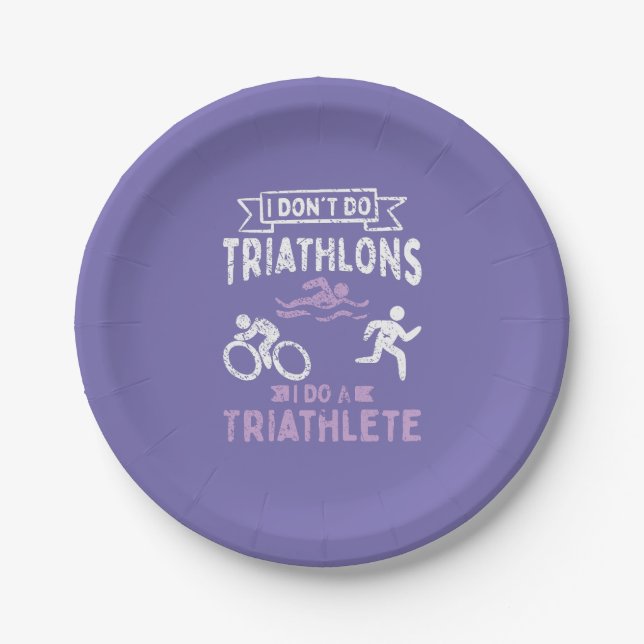 Plato De Papel Triathlon Funny (Anverso)