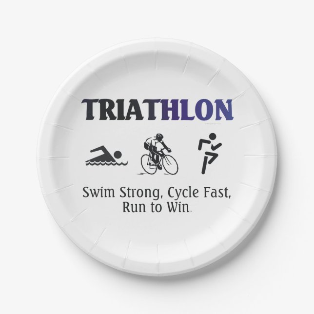 Plato De Papel Triathlon SUPERIOR (Anverso)