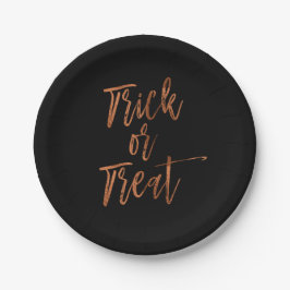 Plato De Papel Trick o Treth Modern Halloween Plates