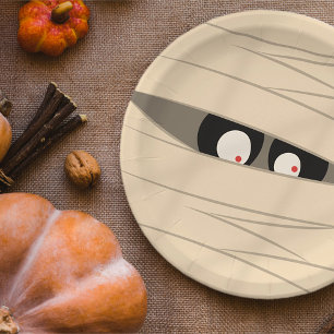 Plato De Papel Trick o truco de Halloween: ¡Mummy escuálido!