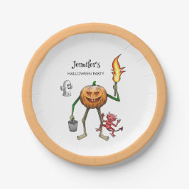 Plato De Papel Trick or Treat Halloween
