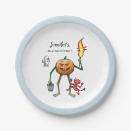 Plato De Papel Trick or Treat Halloween